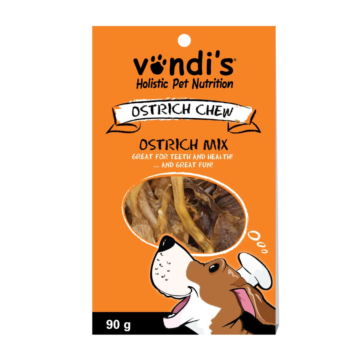 Vondis Ostrich Mix 90g from Pet Luxury