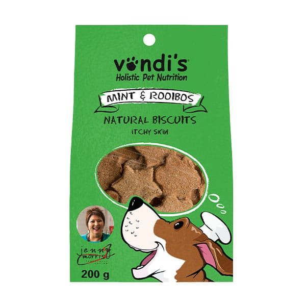 Vondi’s Rooibos & Mint Biscuits – For Itchy Skin (200g) from Pet Luxury