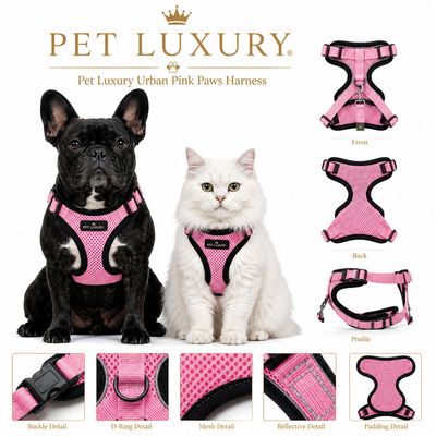 Pet Luxury Urban Pink Paws Harness Pet Luxury Urban Pink Paws Harness