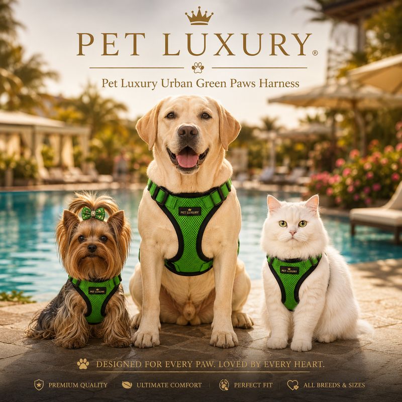Pet Luxury Urban Green Paws Harness