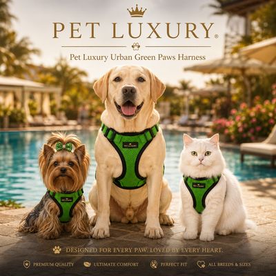 Pet Luxury Urban Green Paws Harness
