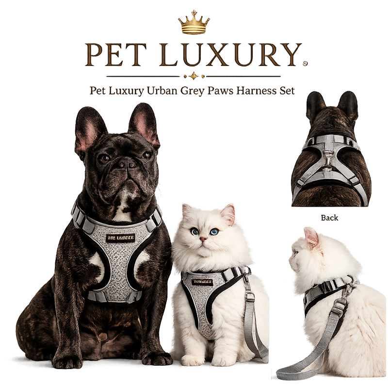 Pet Luxury Urban Grey Paws Harness