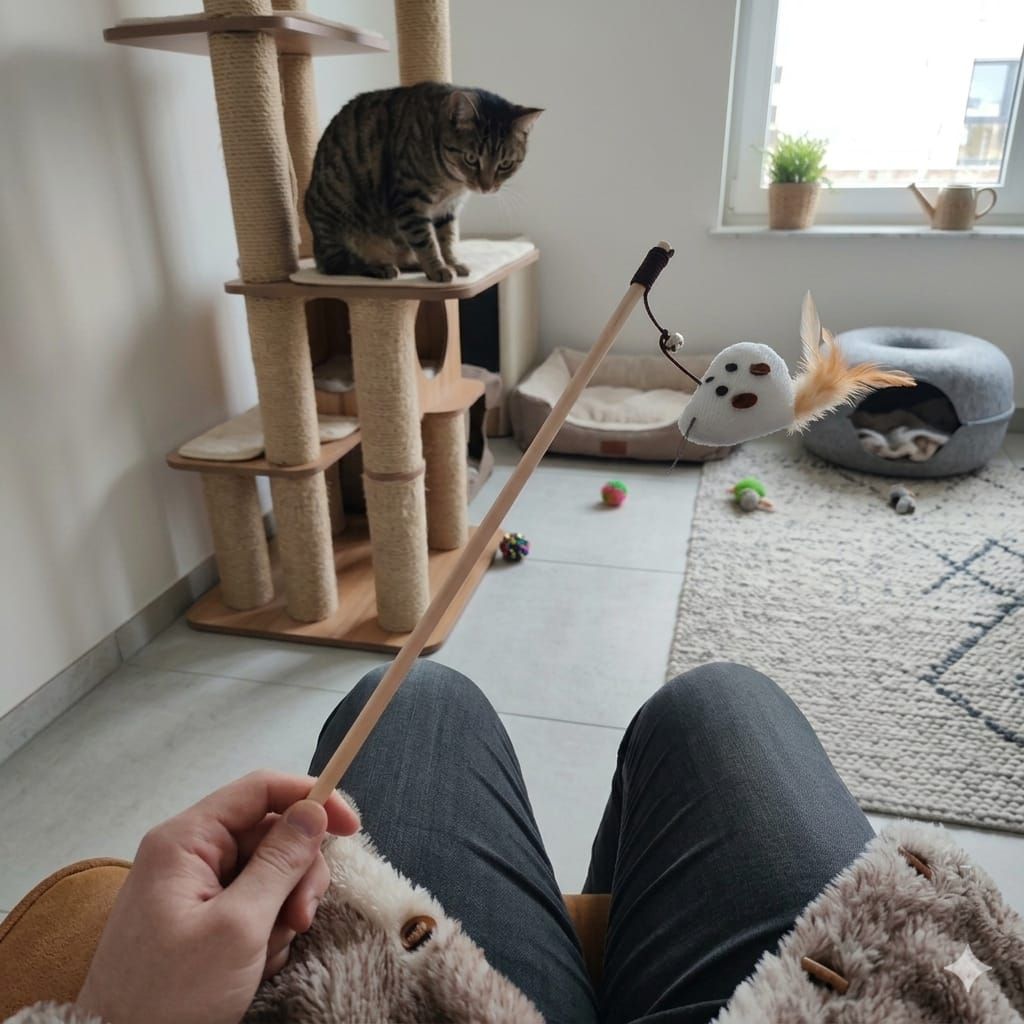 Luxury Kitty Stick Toy with Bell
