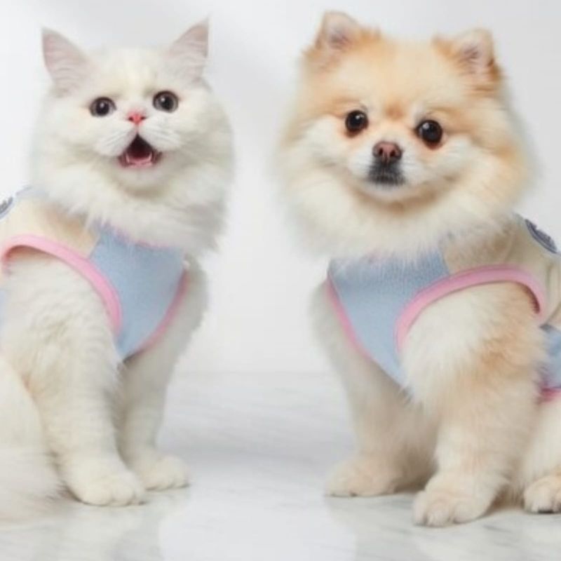 Pastel Luxury Range Cat Clothing-Blue and Yellow