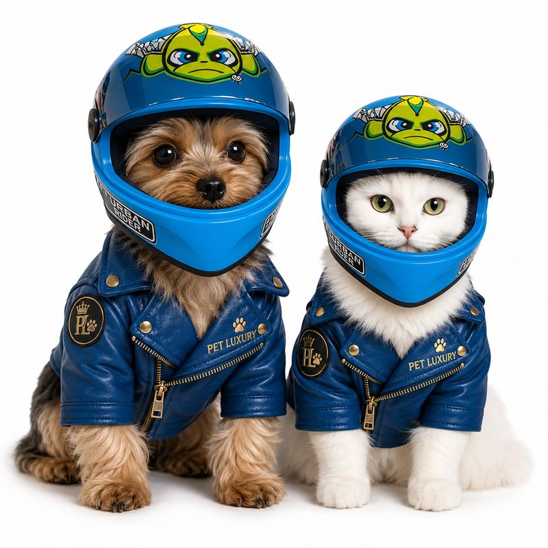 Pet Luxury Urban Rider​ Cats & Dogs Premium Helmet | Grand Prix Pet Racing Helmet