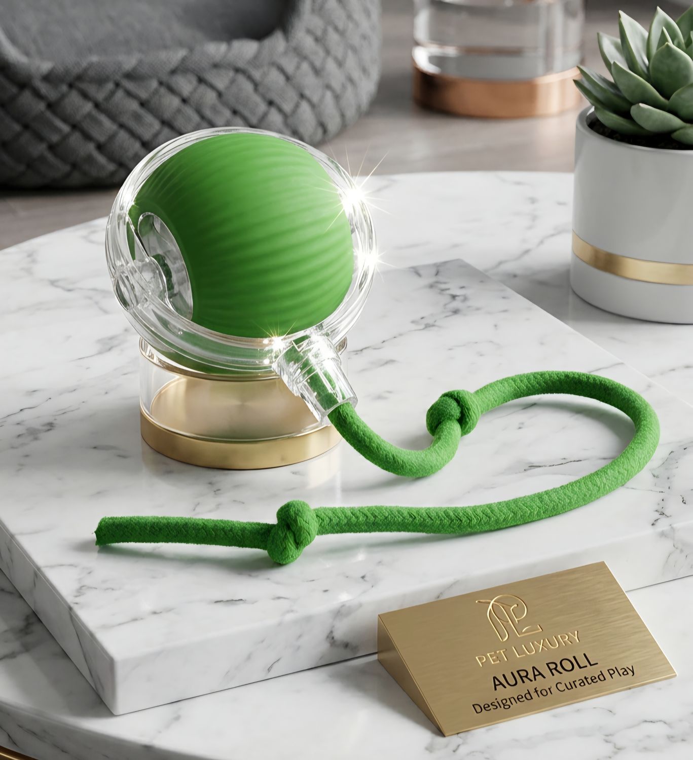 AI LED Cat and Dog Green Ball