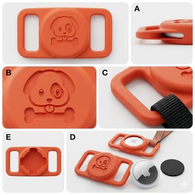 Pet Luxury Glamour Collar Holder – Orange Edition