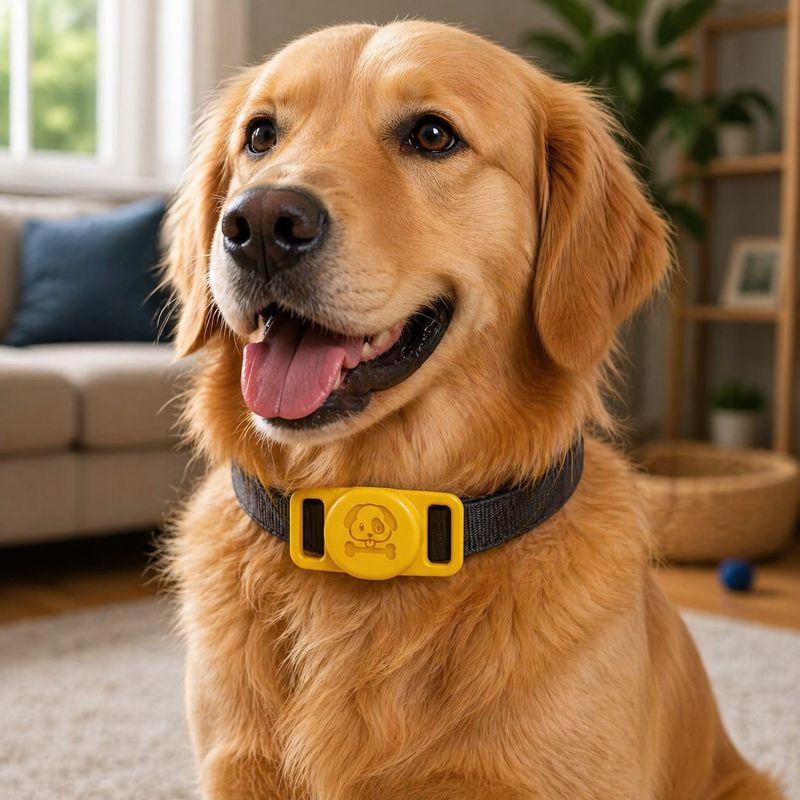 Glamour Pet Tracker Yellow Collar