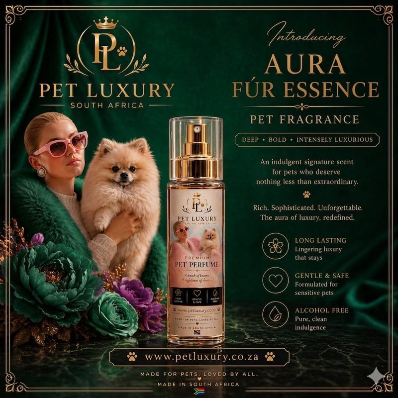 Pet Luxury Pet Perfume – Aura Fúr Essence | Premium Pet Fragrance for Dogs & Cats