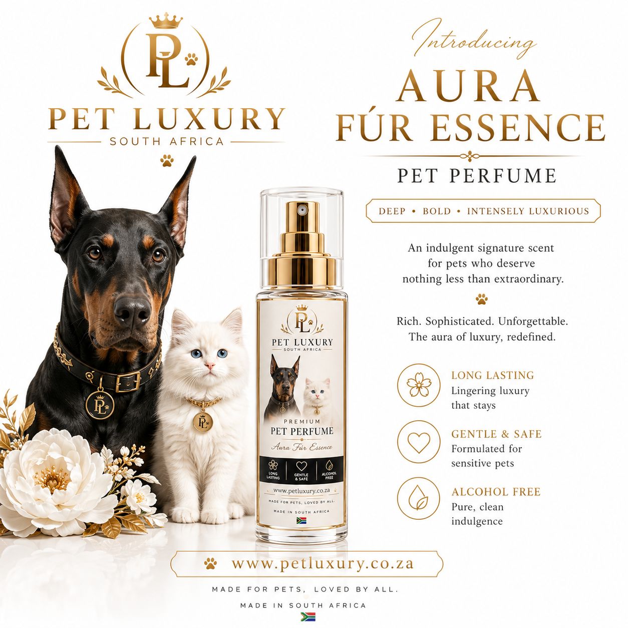 Pet Luxury Pet Perfume – Aura Fúr Essence | Premium Pet Fragrance for Dogs & Cats Pet Luxury Pet Perfume – Aura Fúr Essence | Premium Pet Fragrance for Dogs & Cats