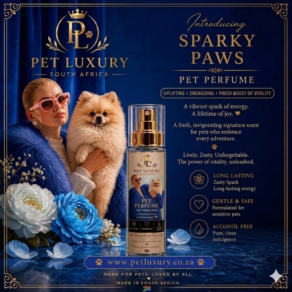 Pet Luxury Pet Perfume – Sparky Paws | Energizing, Long-Lasting Fragrance for Pets