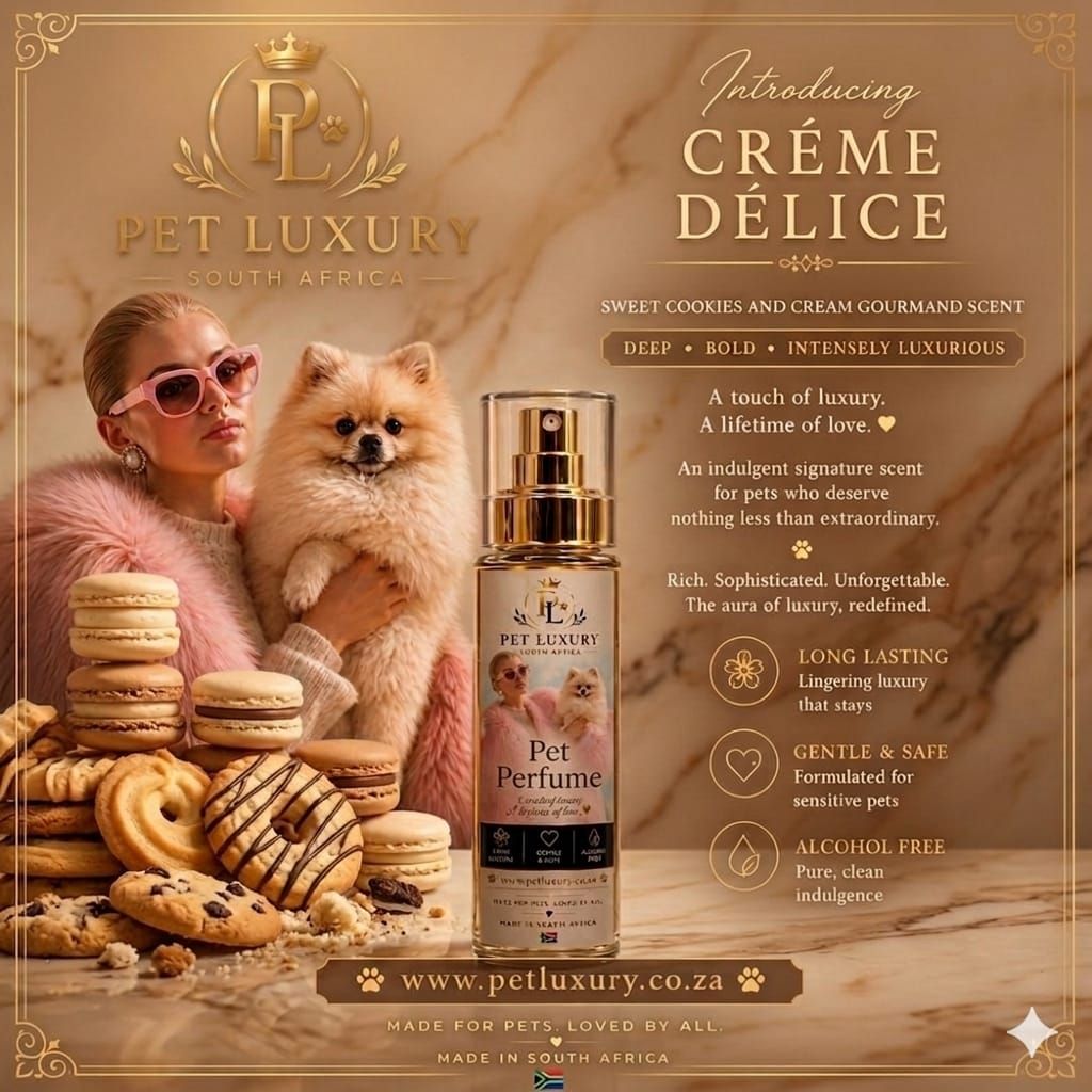 Pet Luxury Pet Perfume - Créme Delice | Sweet Cookies and Cream Gourmand Scent for Pets