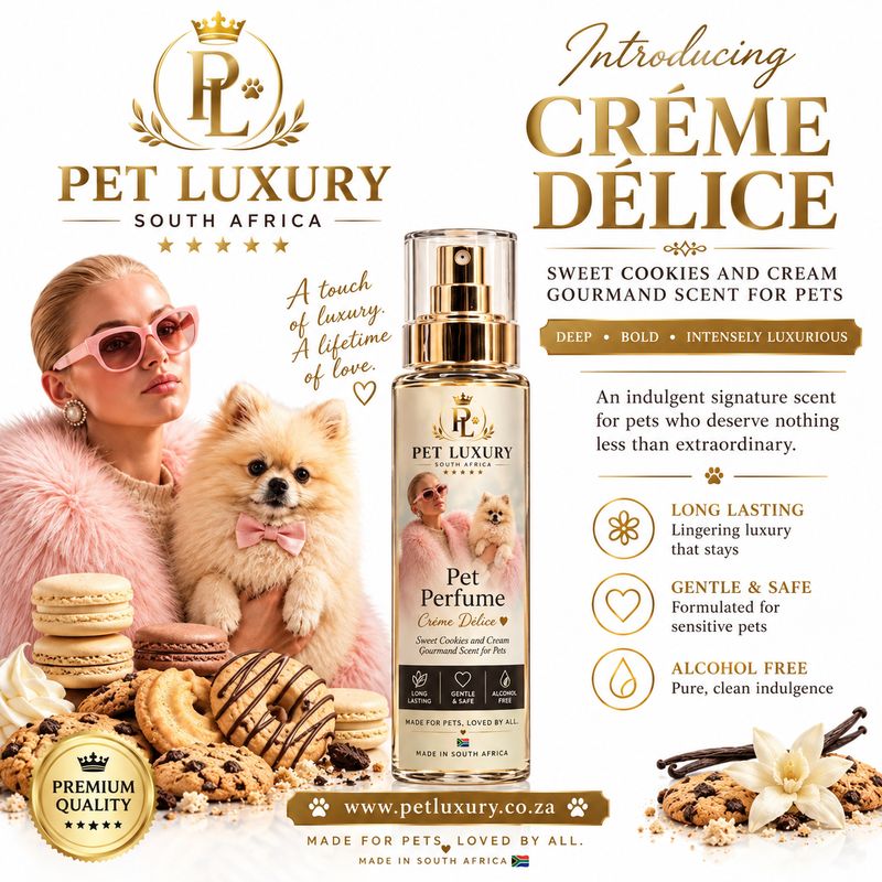 Pet Luxury Pet Perfume - Créme Delice | Sweet Cookies and Cream Gourmand Scent for Pets
