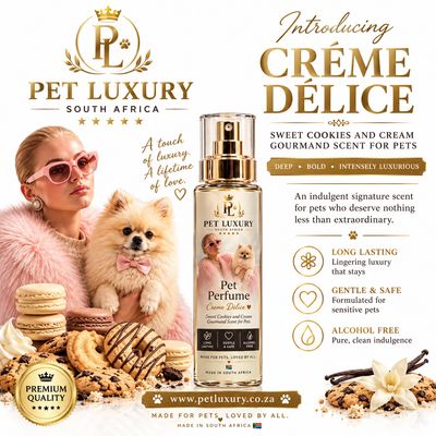 Pet Luxury Pet Perfume - Créme Delice | Sweet Cookies and Cream Gourmand Scent for Pets Pet Luxury Pet Perfume - Créme Delice | Sweet Cookies and Cream Gourmand Scent for Pets