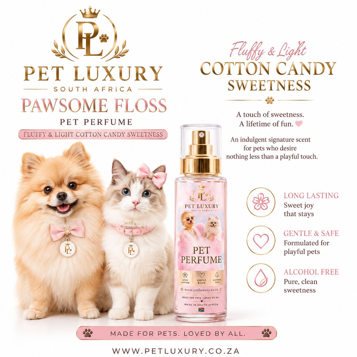 Pet Luxury Pet Perfume - Pawsome Floss | Fluffy and Light Cotton Candy Sweetness Pet Luxury Pet Perfume - Pawsome Floss | Fluffy and Light Cotton Candy Sweetness