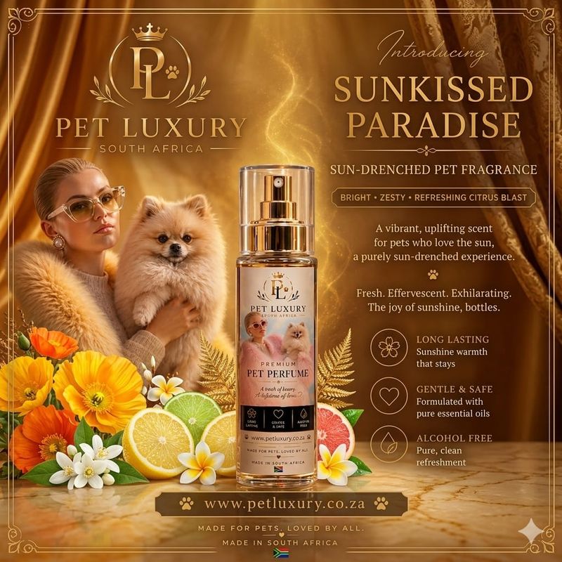 Pet Luxury Pet Perfume - Sunkissed Paradise | Zesty, Refreshing Citrus Blast for Pets