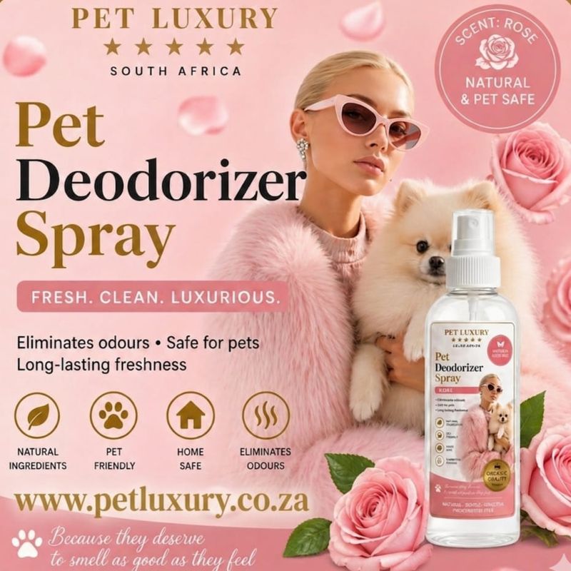 Pet Luxury South Africa Pet Deodorizer Spray - Rose