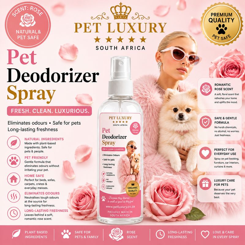 Pet Luxury South Africa Pet Deodorizer Spray - Rose