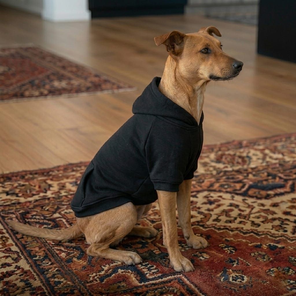 Designer Dog Hoodie Shirt - Black