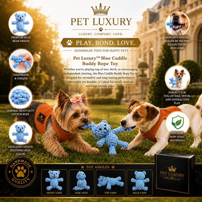 Pet Luxury™ Blue Cuddle Buddy Rope Toy