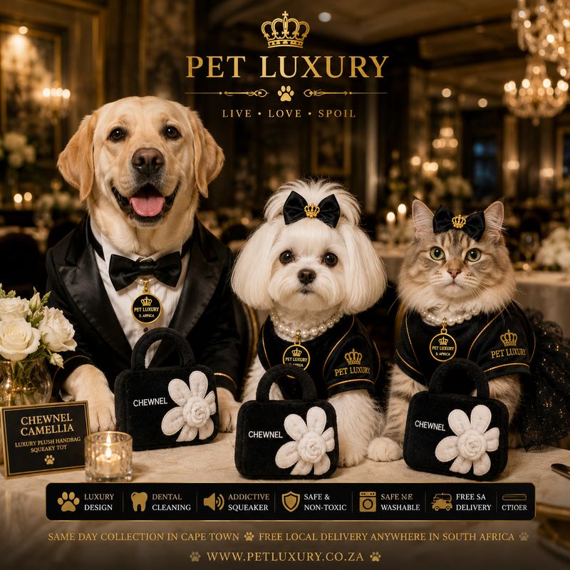 CHEWNEL Camellia – Luxury Plush Handbag Squeaky Toy