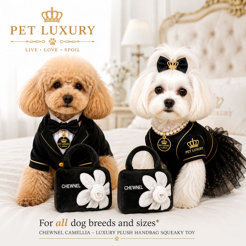 CHEWNEL Camellia – Luxury Plush Handbag Squeaky Toy