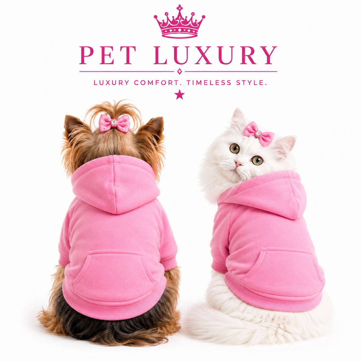 Pet Luxury Designer Dog Hoodie Shirt Jersey – Pink