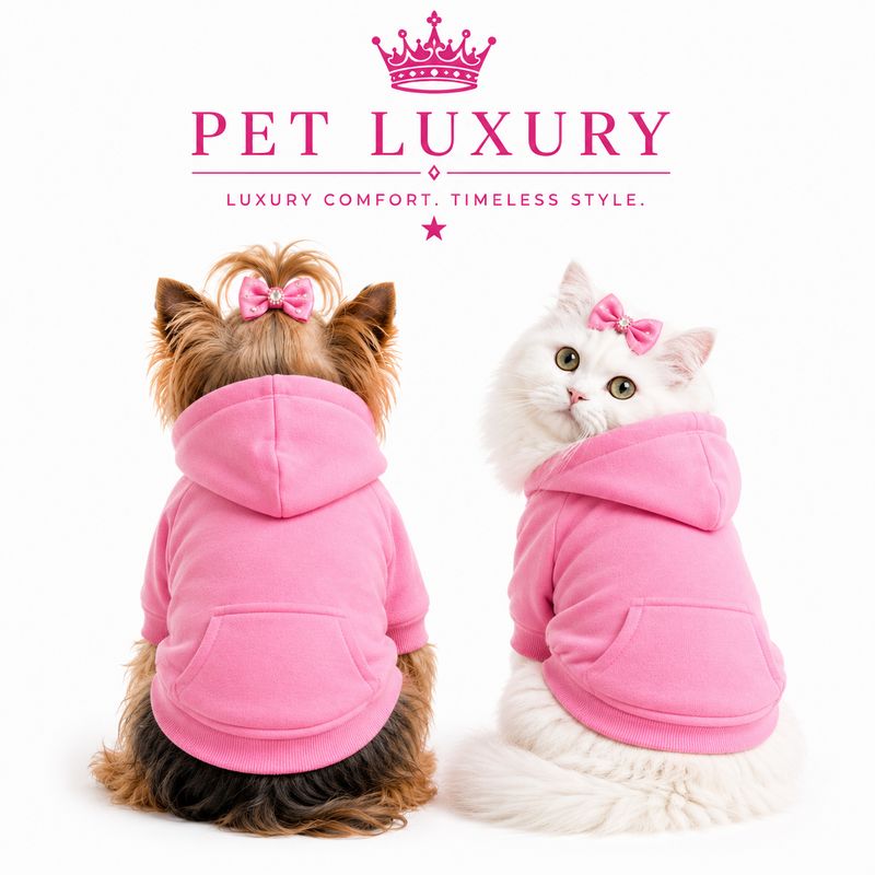 Pet Luxury Designer Dog Hoodie Shirt Jersey – Pink