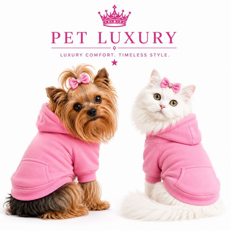 Pet Luxury Designer Dog Hoodie Shirt Jersey – Pink