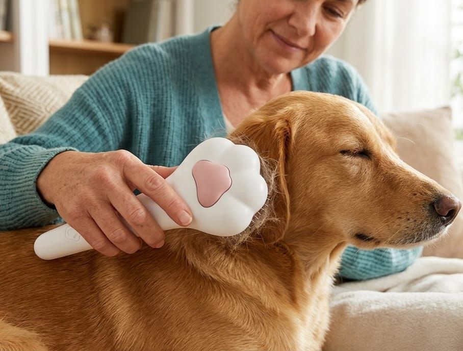 Pet Luxury Paw Comfort Hair Brush