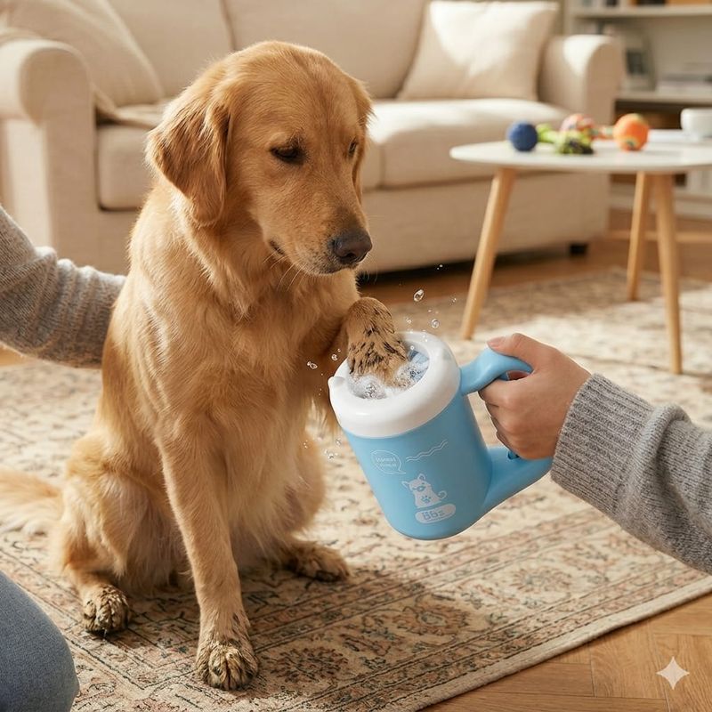 Pet Luxury 360° Paw Cleaner Cup - Blue