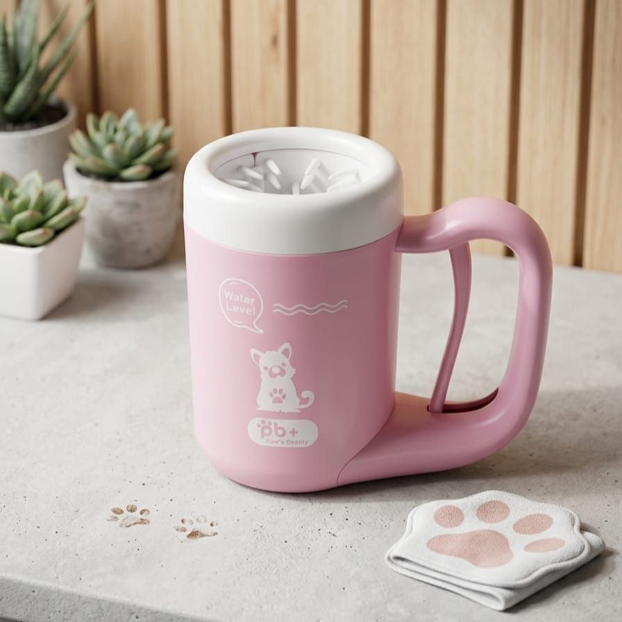 Pet Luxury 360° Paw Cleaner Cup - Pink