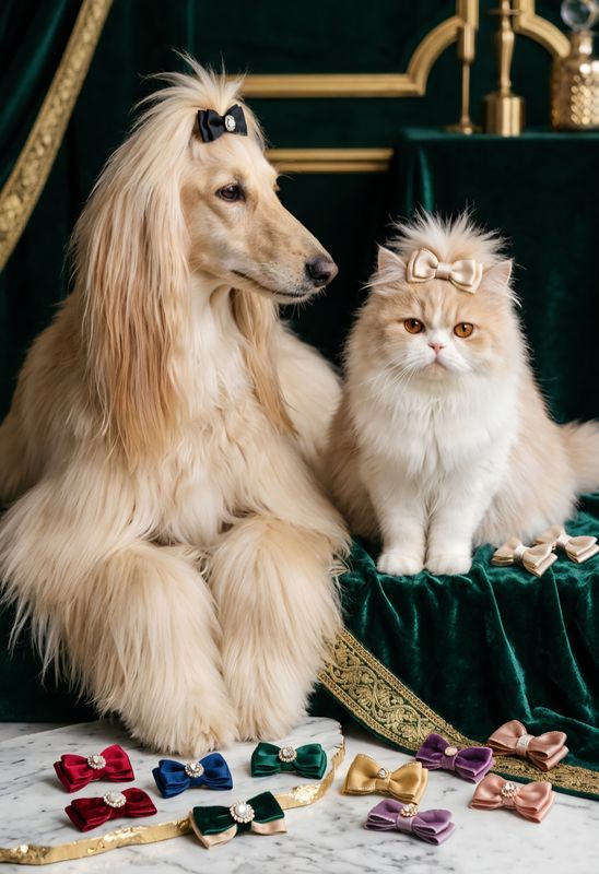 Pet Luxury Glamorous Royal Hair Bows – Set of 4 for Dogs & Cats Pet Luxury Glamorous Royal Hair Bows – Set of 4 for Dogs & Cats