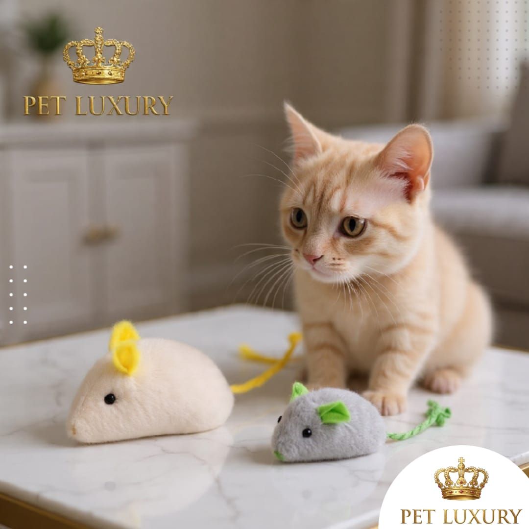 Pet Luxury Cat Mouse Interactive Toy - Pink