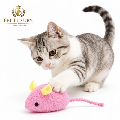 Pet Luxury Cat Mouse Interactive Toy - Pink Pet Luxury Cat Mouse Interactive Toy - Pink