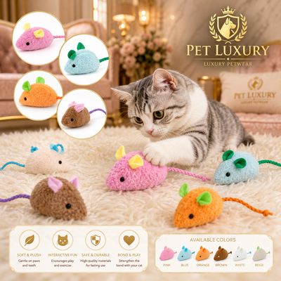 Pet Luxury Cat Mouse Interactive Toy - Pink