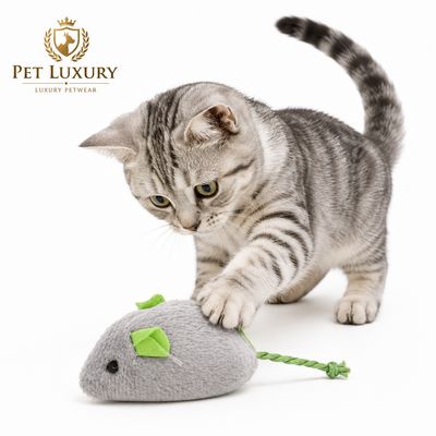 Pet Luxury Cat Mouse Interactive Toy - Grey