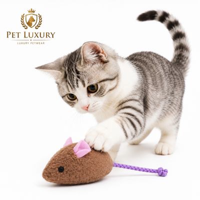 Pet Luxury Cat Mouse Interactive Toy - Brown Pet Luxury Cat Mouse Interactive Toy - Brown