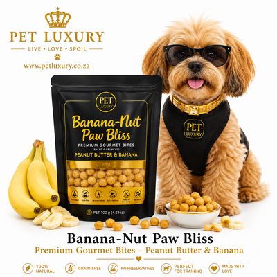 Banana-Nut Paw Bliss Premium Gourmet Bites – Peanut Butter & Banana Banana-Nut Paw Bliss Premium Gourmet Bites – Peanut Butter & Banana