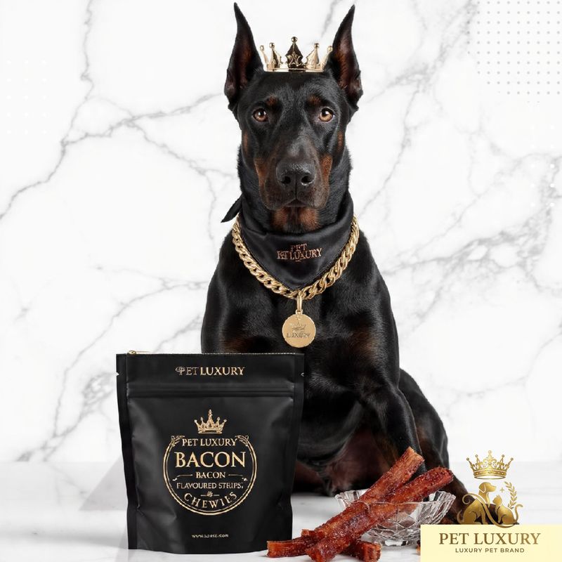 Pet Luxury Bacon Flavoured Strips Chewies - Dog Treats Pet Luxury Bacon Flavoured Strips Chewies - Dog Treats