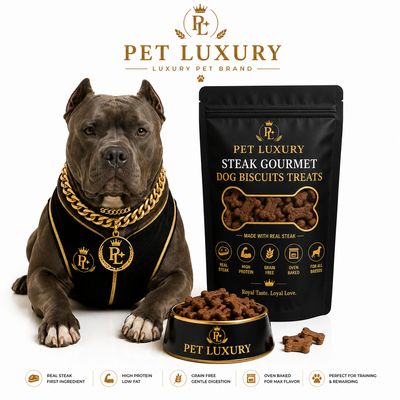 Pet Luxury Steak Gourmet Dog Biscuits Treats