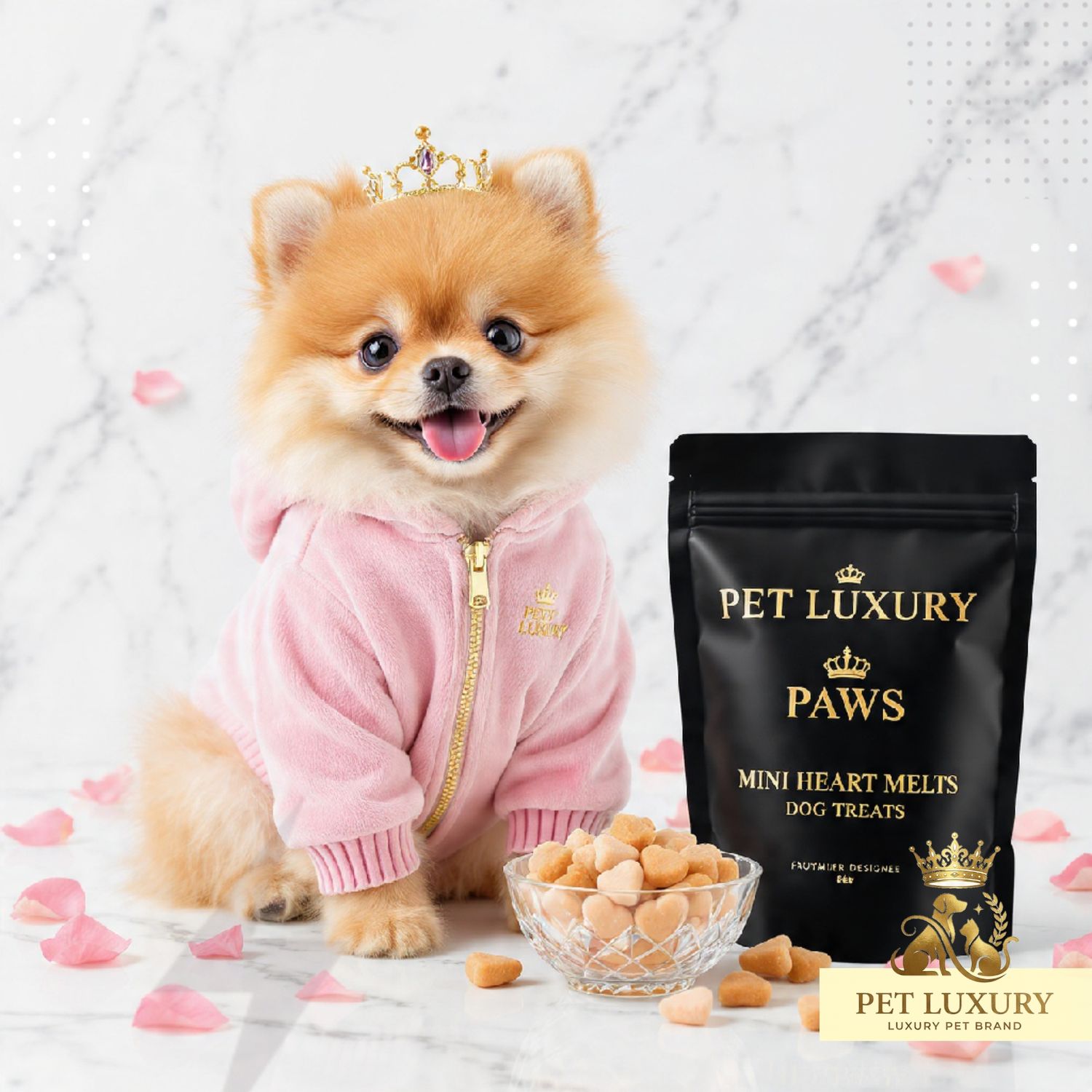 Pet Luxury Paws Mini Heart Melts Dog Treats