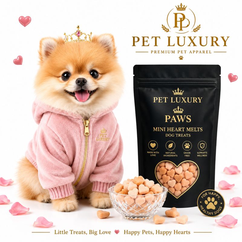 Pet Luxury Paws Mini Heart Melts Dog Treats