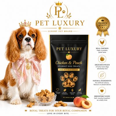 Pet Luxury Chicken & Peach Flavoured Gourmet Dog Treats
