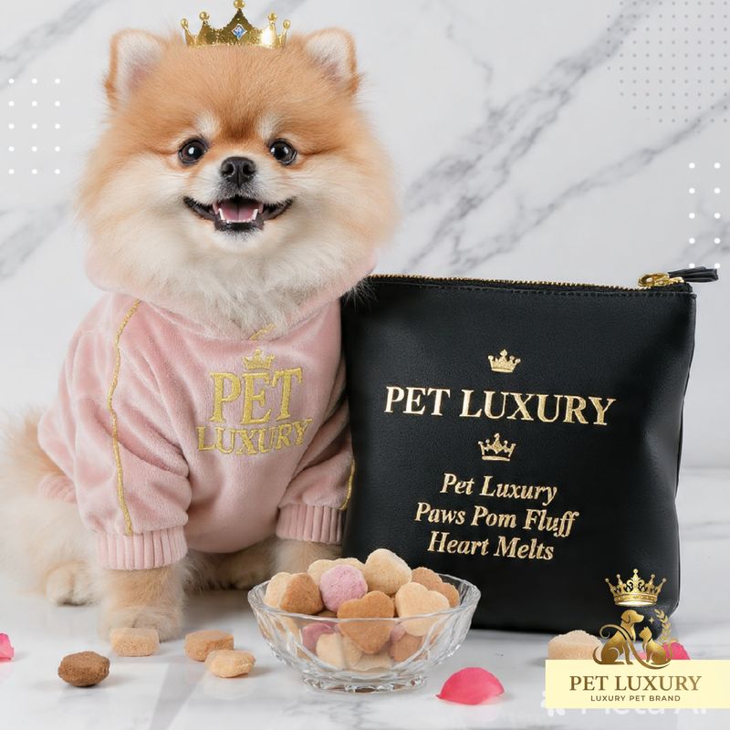 ​Pet Luxury Paws Pom Fluff Heart Melts Dog Treats