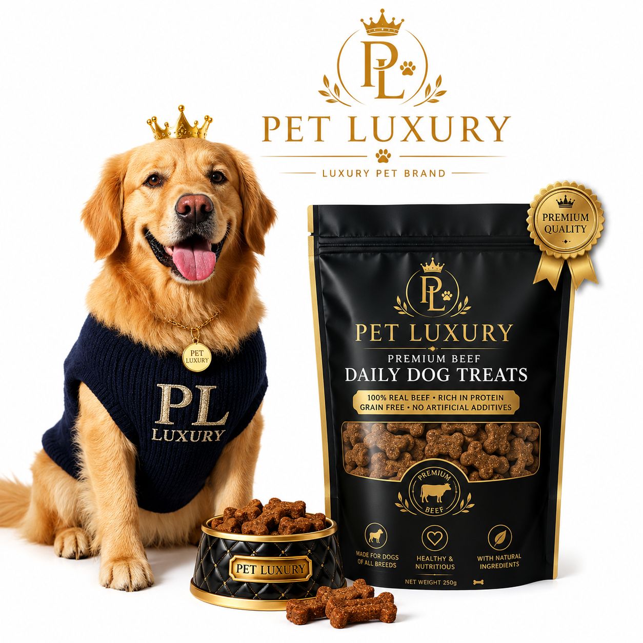 Pet Luxury Premium Beef Daily Dog Treats