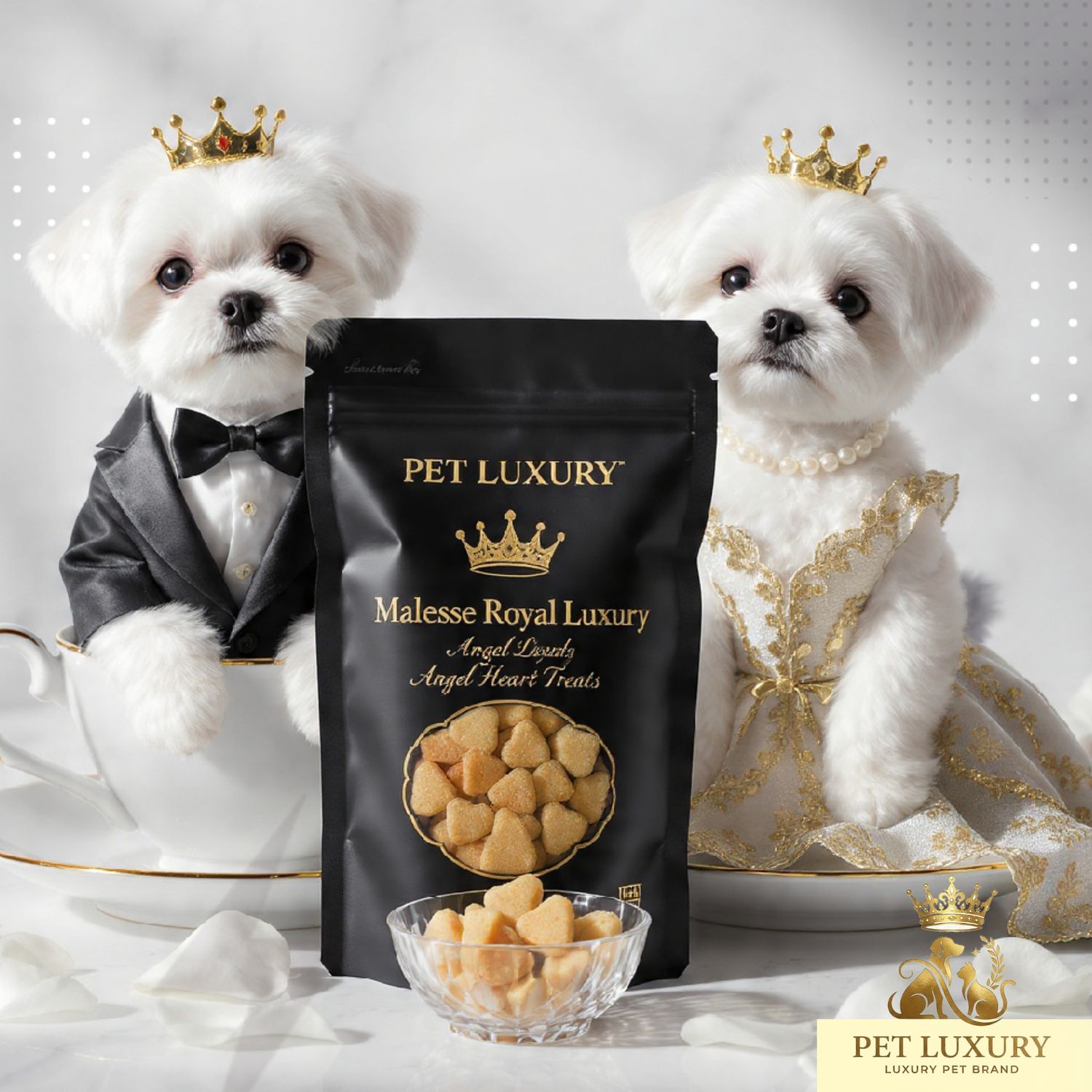 PET LUXURY Maltese Royal Luxury Angel Heart Treats