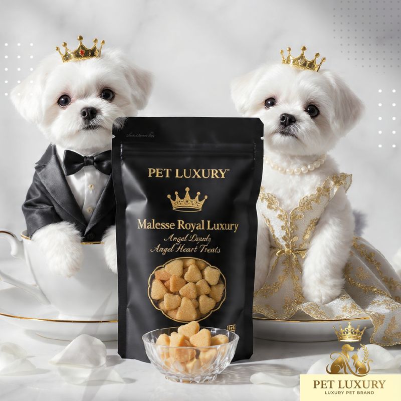 PET LUXURY Maltese Royal Luxury Angel Heart Treats