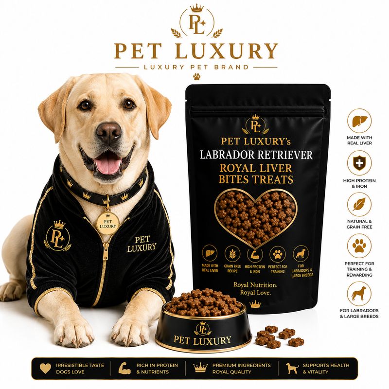 PET LUXURY’s Labrador Retriever Royal Liver Bites Treats PET LUXURY’s Labrador Retriever Royal Liver Bites Treats