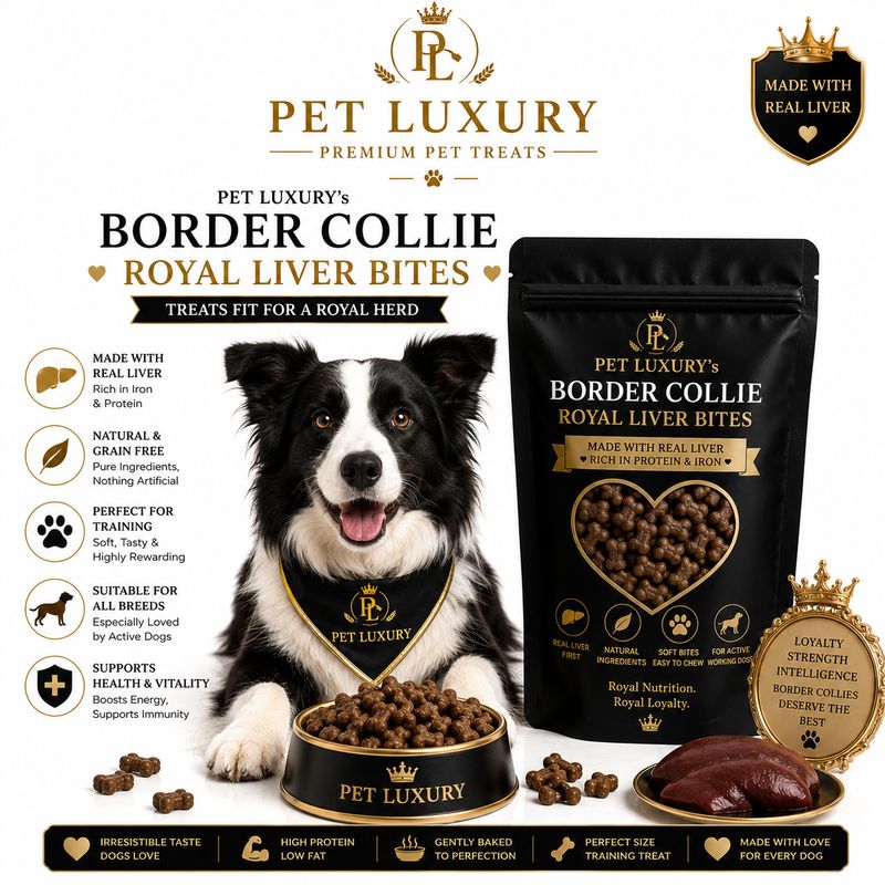 PET LUXURY’s Border Collie Royal Liver Bites Treats